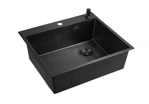Кухонная мойка из нержавеющей стали с PVD покрытием EMB-560(TOP)  PVD Black